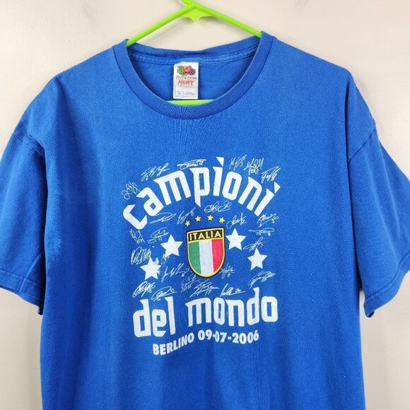 Italy Mens National Football Team World Cup 2006 Berlin Championship SS Tee XL - Picture 2 of 8